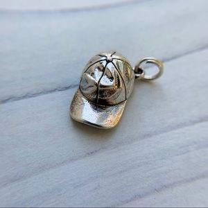 Sterling Silver Baseball Cap Charm